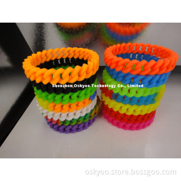 Fashion Promotional Wristbands Twist Silicone Bracelet